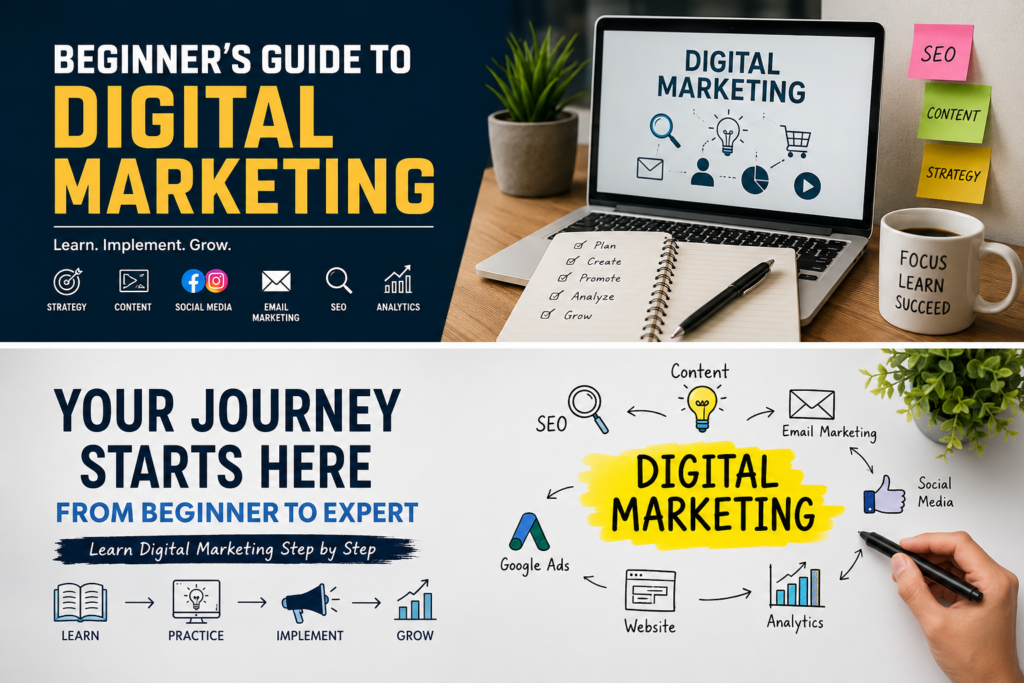 Beginner's Guide to Digital Marketing (2026): How I Started With Zero Experience